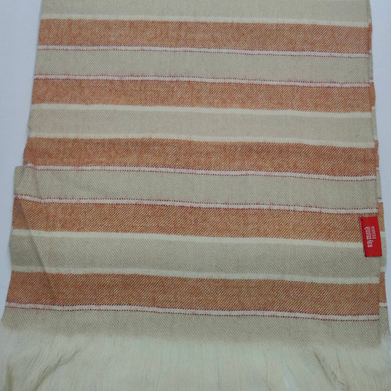 Raymond Pure Wool Muffler Colour Ash Brown N Light Orange