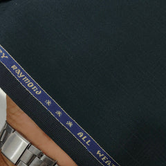 Suit Fabric Raymond Wool Blended Mild Check Color Greenish Blue