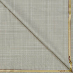 Trouser Fabric Raymond Wool Blended Check Colour Light Beige