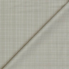 Trouser Fabric Raymond Wool Blended Check Colour Light Beige