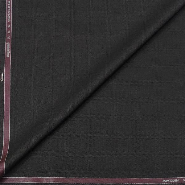 Trouser Fabric Raymond Wool Blended Check Colour Wenge Coffee