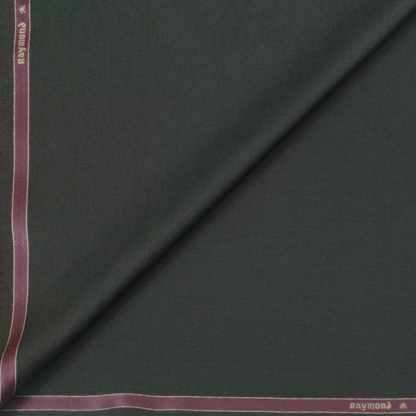 Trouser Fabric Raymond Wool Blended Plain Colour Seaweed Green