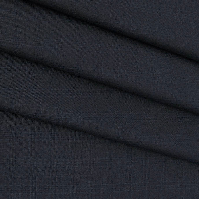 Trouser Fabric Siyaram Poly Viscose Broad Check Color Blackish Blue