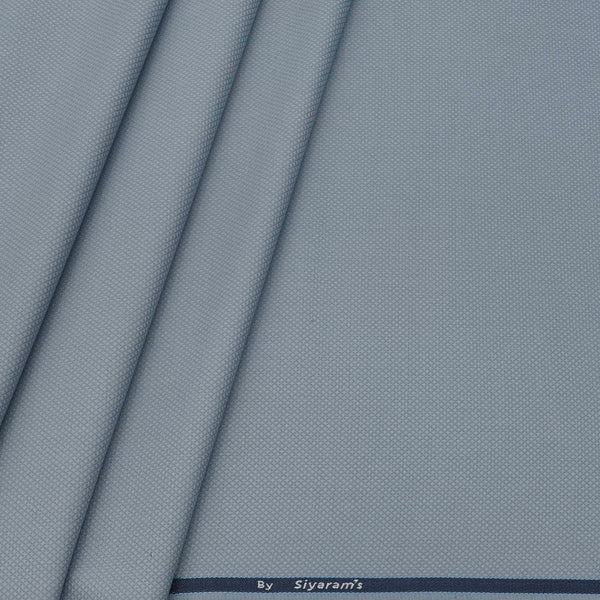 Trouser Fabric Siyaram Poly Viscose Dobby Color Silver Blue