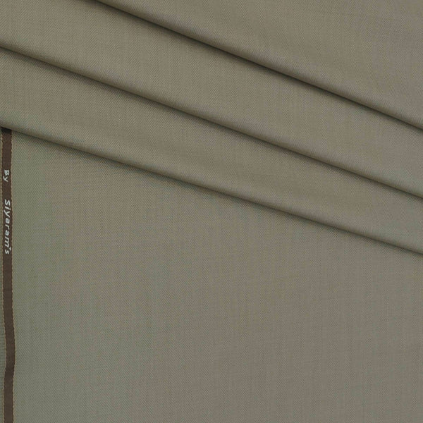 Trouser Fabric Siyaram Poly Viscose Herringbone Color Wheat Brown