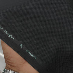 Trouser Fabric Siyaram Poly Viscose Dotted Color Cool Black