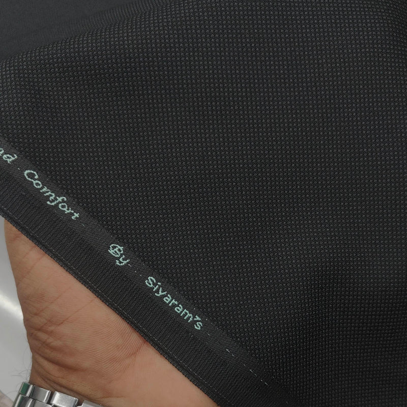 Trouser Fabric Siyaram Poly Viscose Dotted Color Cool Black