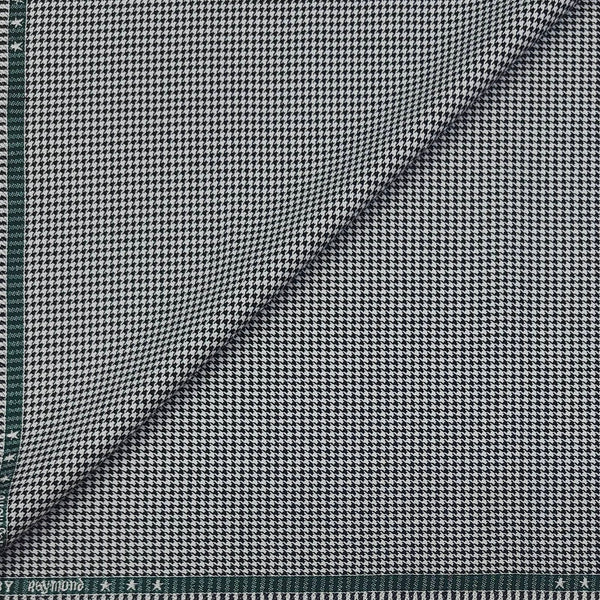 Trouser Fabric Raymond Poly Viscose Zig Zag Colour Black N White