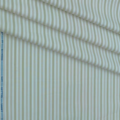 Shirt Fabric Raymond Stretchable Giza Cotton Lining Colour Light Green N Off White