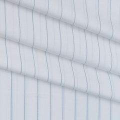 Shirt Fabric Raymond Stretchable Giza Cotton Broad Lining Colour Blue N White