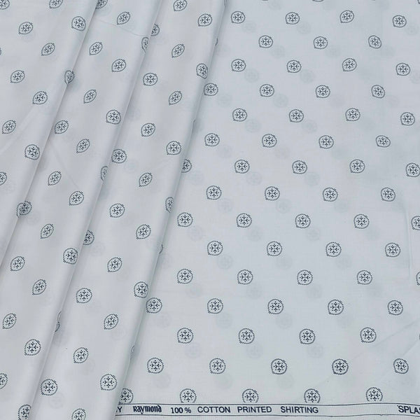 Shirt Fabric Raymond Giza Cotton Printed Colour Black N White