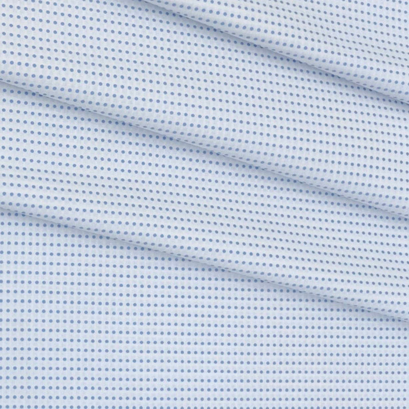 Shirt Fabric Raymond Giza Cotton Dotted Colour Blue N White