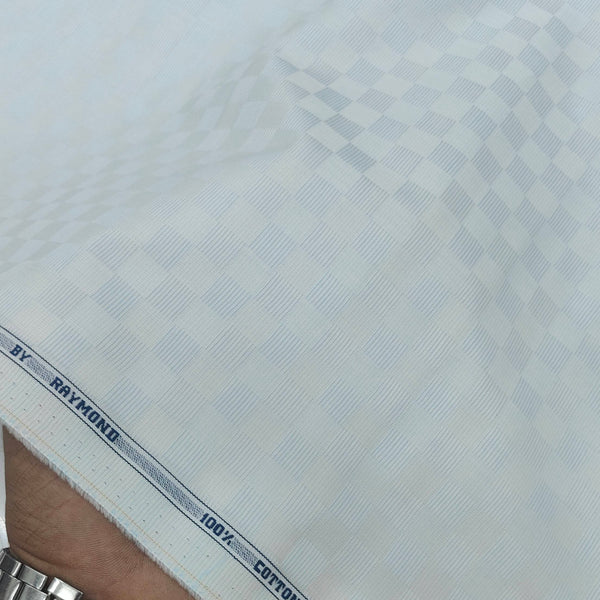 Shirt Fabric Raymond Giza Cotton Jacquard Colour Ice Blue
