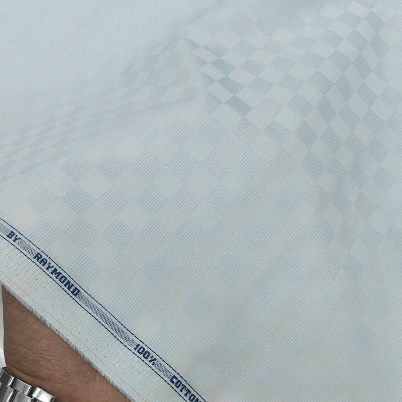Shirt Fabric Raymond Giza Cotton Jacquard Colour Ice Blue