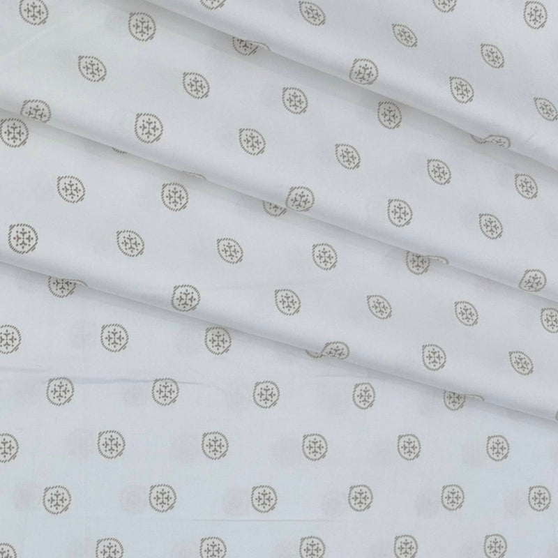 Shirt Fabric Raymond Giza Cotton Printed Colour Brown N White