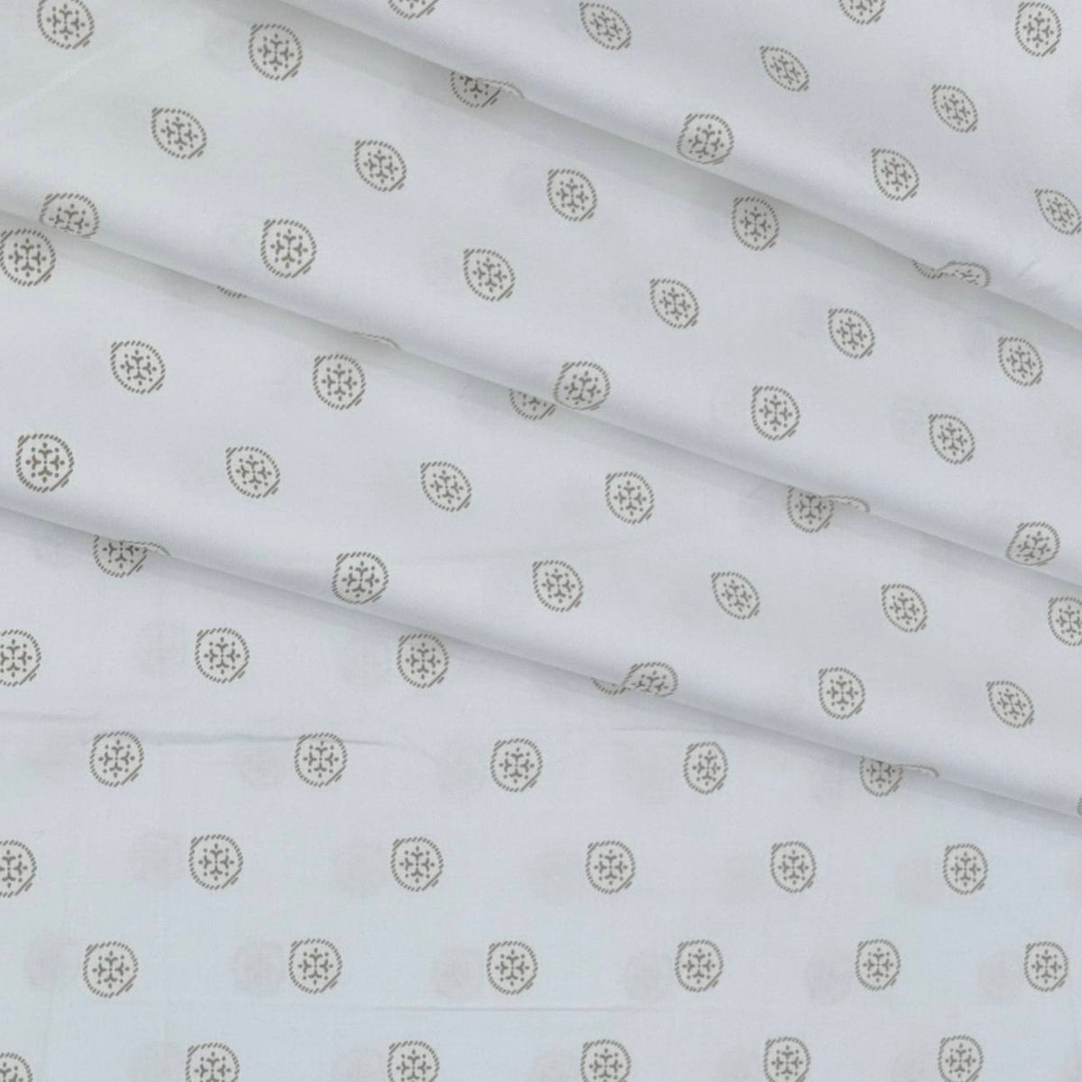 Shirt Fabric Raymond Giza Cotton Printed Colour Brown N White