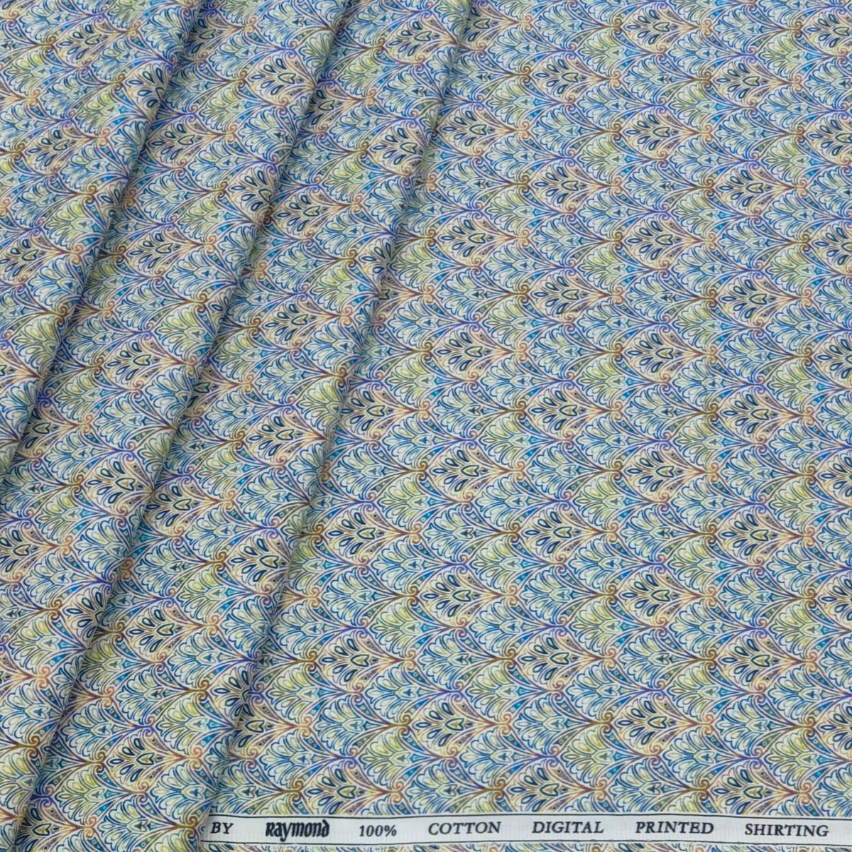 Shirt Fabric Raymond Giza Cotton Digital Print Colour Multicolour
