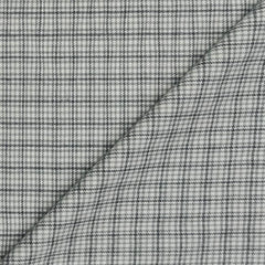 Warm Shirt Fabric Ocm Mix Check Colour Black N Light Grey