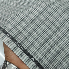 Warm Shirt Fabric Ocm Mix Check Colour Black N Light Grey