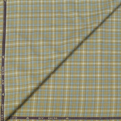 Warm Shirt Fabric Ocm Mix Check Colour Golden Beige
