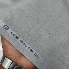 Trouser Fabric Gr Gwalior Poly Viscose Textured Colour Castle Silver