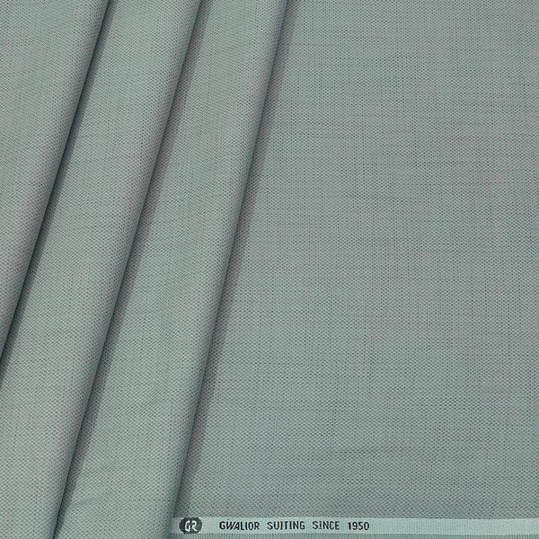 Trouser Fabric Gr Gwalior Poly Viscose Textured Colour Greenish Silver