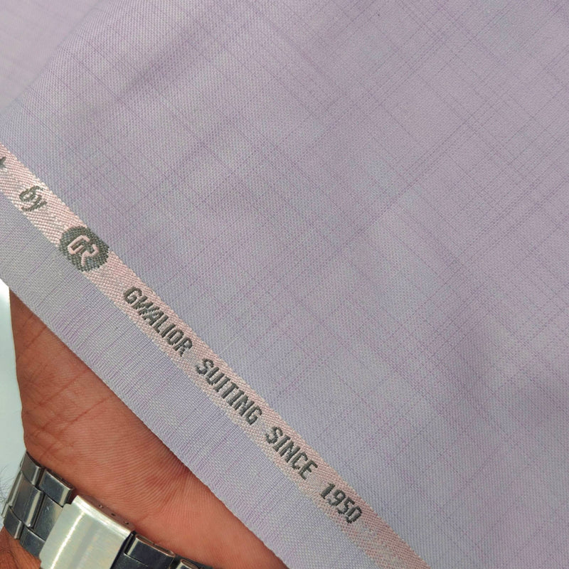 Trouser Fabric Gr Gwalior Poly Viscose Slub Colour Light Purple Lavender