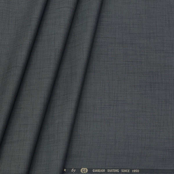 Trouser Fabric Gr Gwalior Poly Viscose Textured Colour Dark Silver Grey