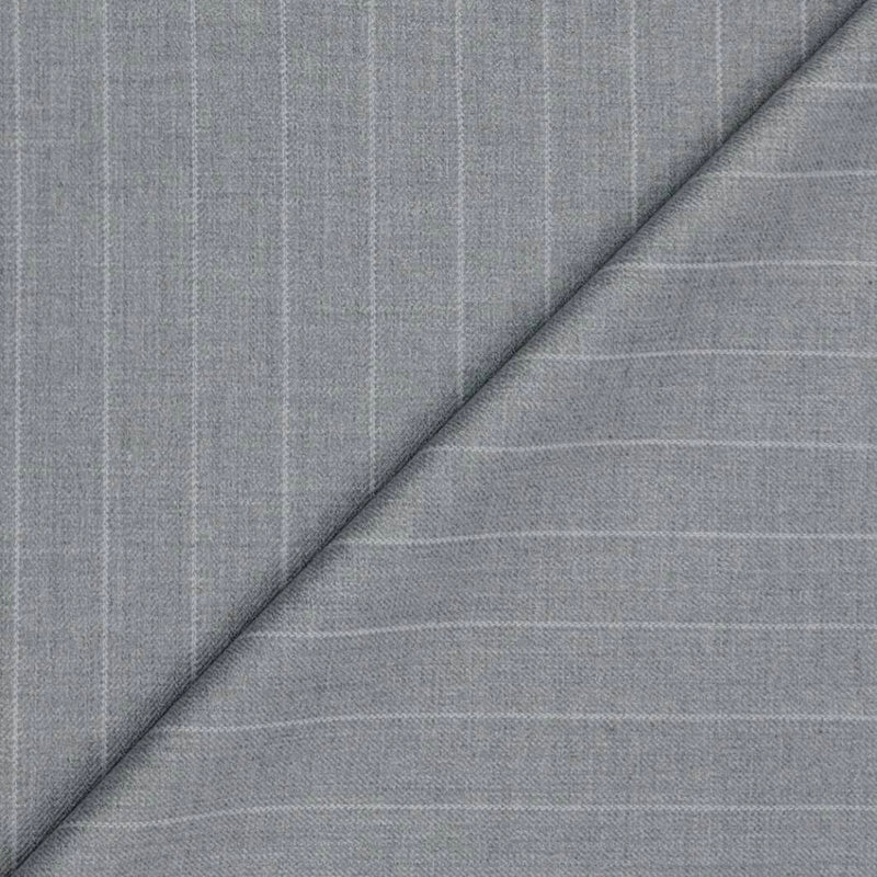 Suit Fabric Raymond Poly Viscose Broad Lining Color Silver