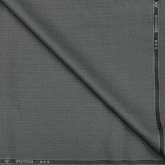 Trouser Fabric Raymond Poly Viscose Mix Check Colour Light Greenish Grey
