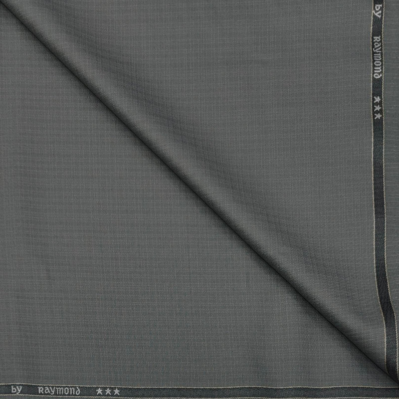 Trouser Fabric Raymond Poly Viscose Mix Check Colour Light Greenish Grey