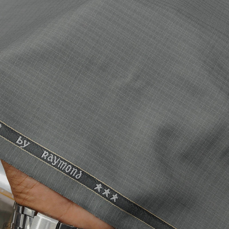 Trouser Fabric Raymond Poly Viscose Mix Check Colour Light Greenish Grey