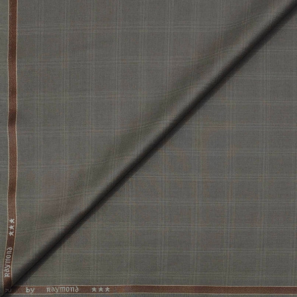 Trouser Fabric Raymond Poly Viscose Check Colour Light Wenge Brown