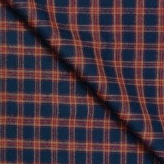 Warm Shirt Fabric Ocm Check Colour Reddish Maroon N Dark Blue