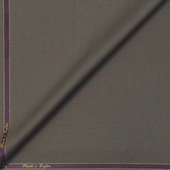 Trouser Fabric Reid & Taylor 90s Wool Blended Plain Color Hardwood Brown