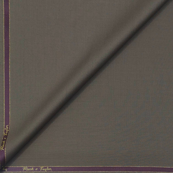 Trouser Fabric Reid & Taylor 90s Wool Blended Plain Color Hardwood Brown