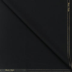 Trouser Fabric Reid & Taylor Super 100s Wool Blended Textured Color Black