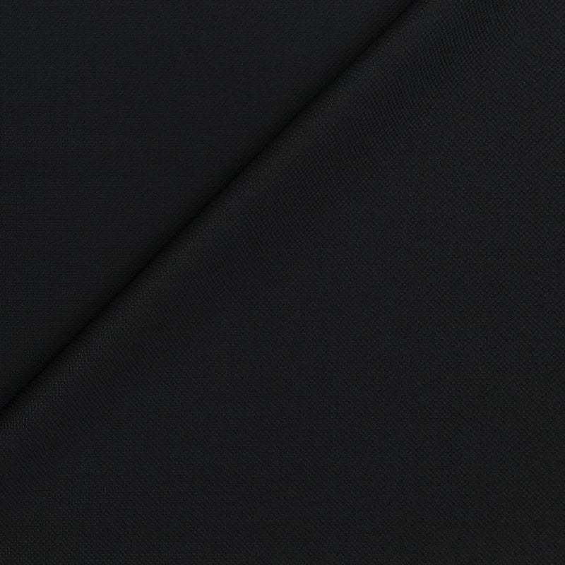 Trouser Fabric Reid & Taylor Super 100s Wool Blended Textured Color Black