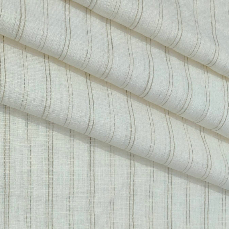 Shirt Fabric Linen Club Pure Linen Broad Lining Colour Light Brown N Off White