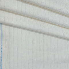 Shirt Fabric Linn Club Pure Linen Broad Lining Colour Blue N White
