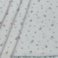 Shirt Fabric ManTire 100% Cotton Premium Linen Look Printed Colour Brown N White