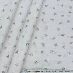 Shirt Fabric ManTire 100% Cotton Premium Linen Look Printed Colour Light Brown N White