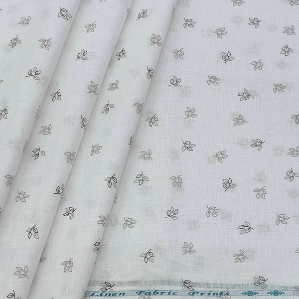 Shirt Fabric ManTire 100% Cotton Premium Linen Look Printed Colour Light Brown N White