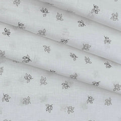 Shirt Fabric ManTire 100% Cotton Premium Linen Look Printed Colour Light Brown N White