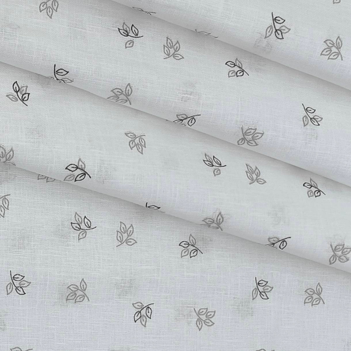 Shirt Fabric ManTire 100% Cotton Premium Linen Look Printed Colour Light Brown N White