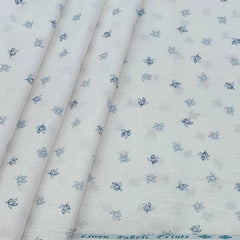 Shirt Fabric ManTire 100% Cotton Premium Linen Look Printed Colour Lava Grey N White