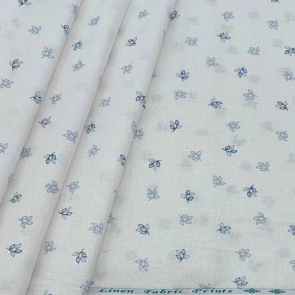 Shirt Fabric ManTire 100% Cotton Premium Linen Look Printed Colour Lava Grey N White