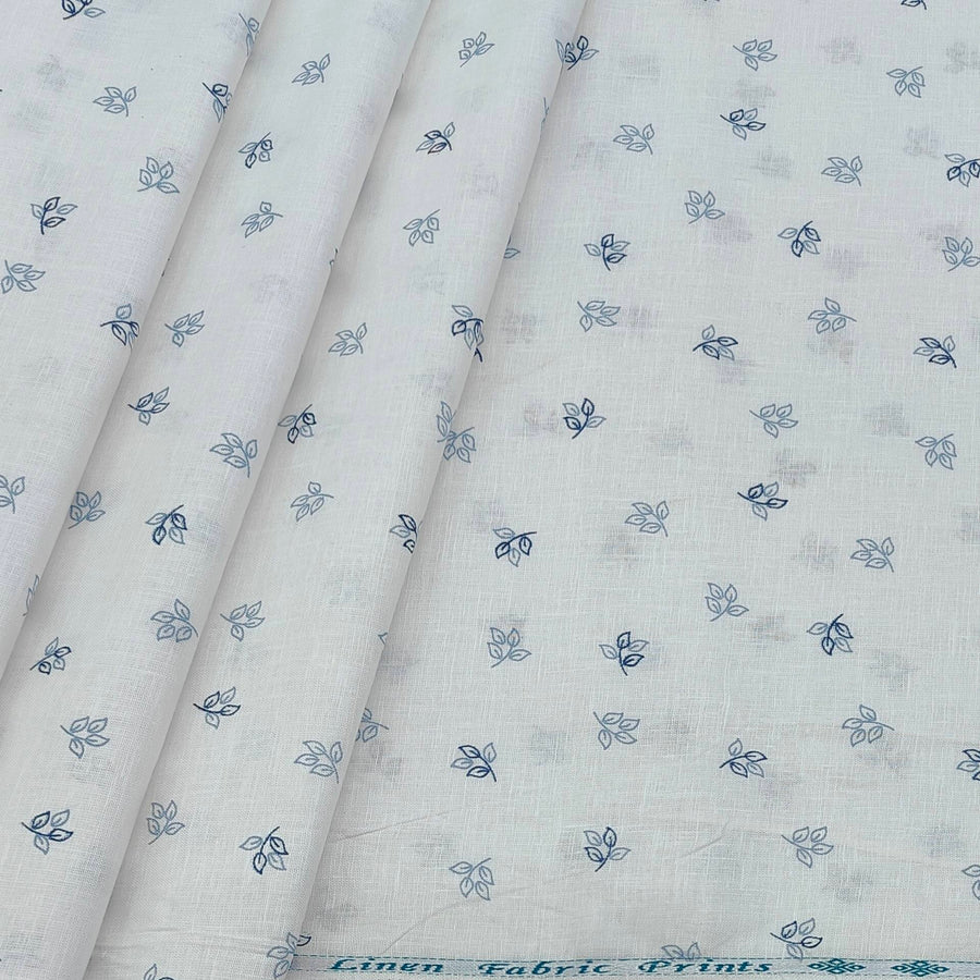 Shirt Fabric ManTire 100% Cotton Premium Linen Look Printed Colour Lava Grey N White