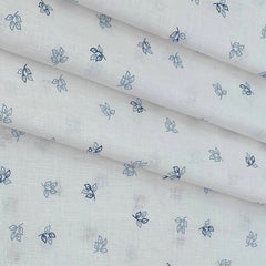 Shirt Fabric ManTire 100% Cotton Premium Linen Look Printed Colour Lava Grey N White