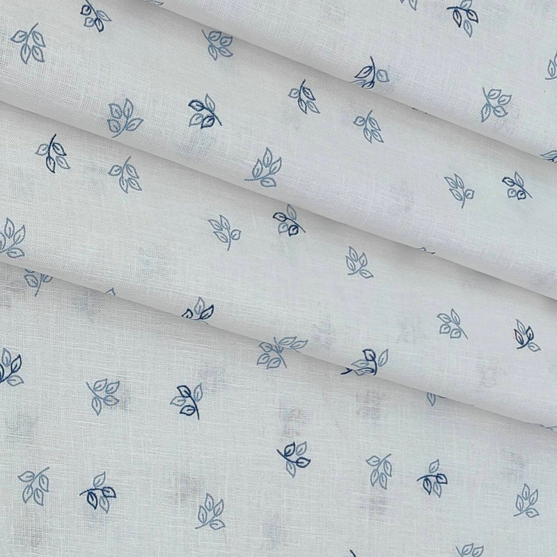 Shirt Fabric ManTire 100% Cotton Premium Linen Look Printed Colour Lava Grey N White